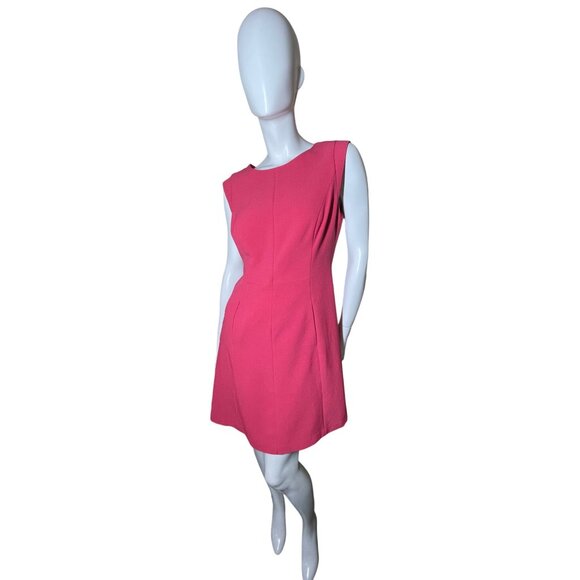 Vince Camuto Size 8 Dress Sleeveless Pink A-Line Classic Summer Women's Midi - Picture 6 of 16